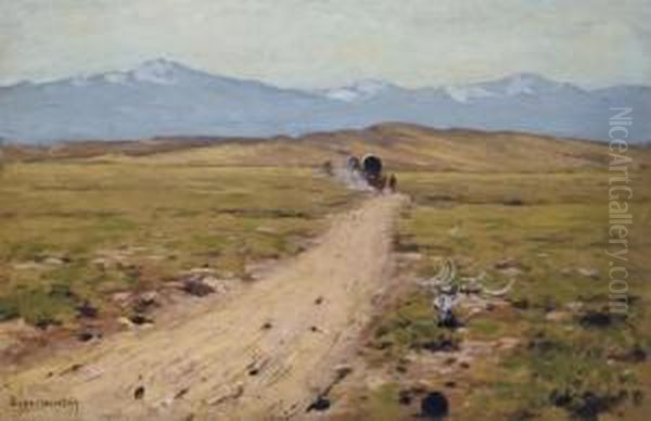 The Old Wagon Trail Oil Painting by Lowell Birge Harrison