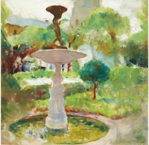 The Fountain Oil Painting by Charles Hawthorne