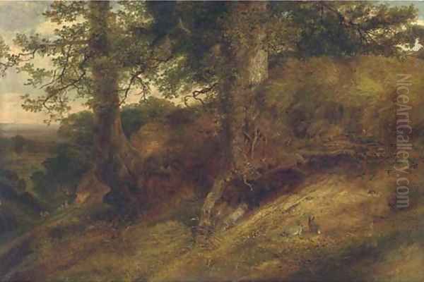 The Warren, Albury Heath Oil Painting by George Cole, Snr.