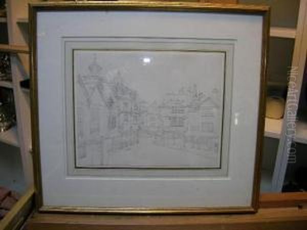 Aview Of Launceston Pencil 20 X 26cm Provenance: The Manninggalleries Ltd Oil Painting by Thomas Hearne
