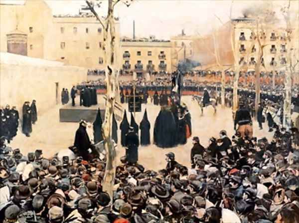 Garrote Vil Oil Painting by Ramon Casas