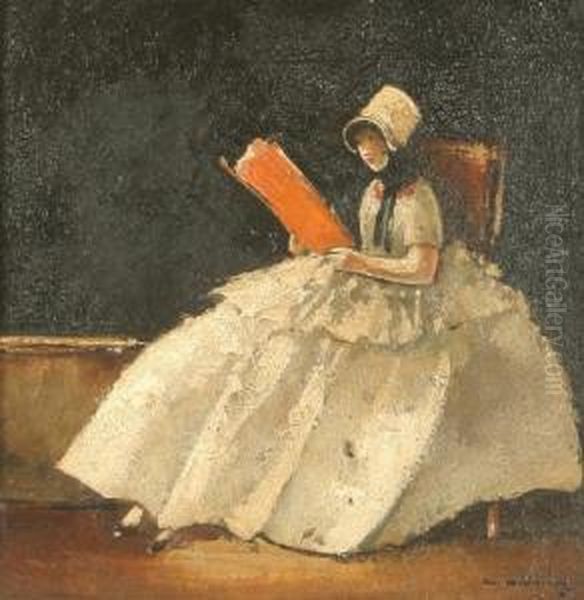 Lesende Oil Painting by Walter Heimig