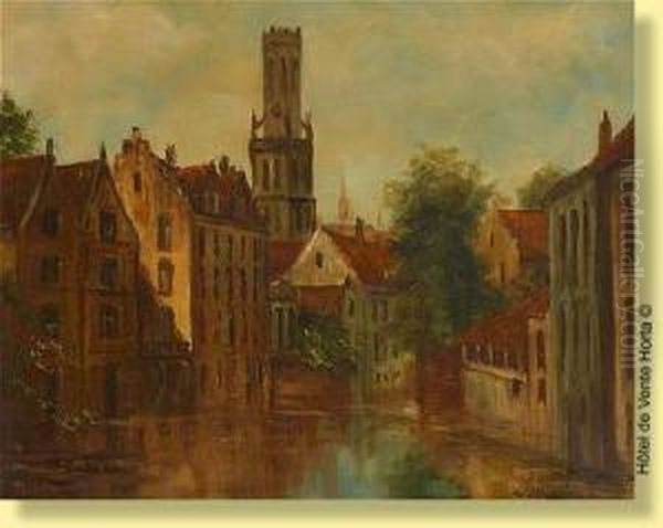 Quai Du Rosaire Oil Painting by Gustave Helinck