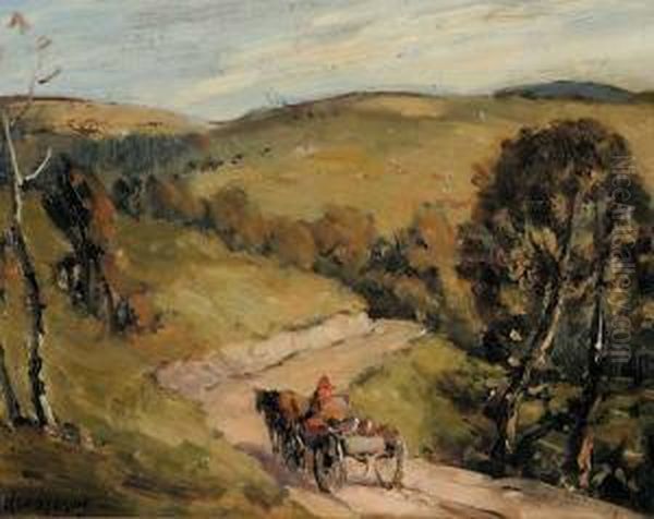 Untitled - On The Road Home Oil Painting by James Henderson