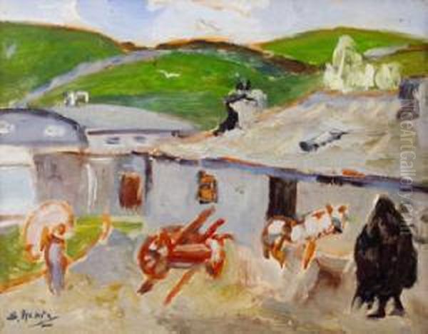 Fair At Ennistymon, Co. Clare Oil Painting by Grace Henry