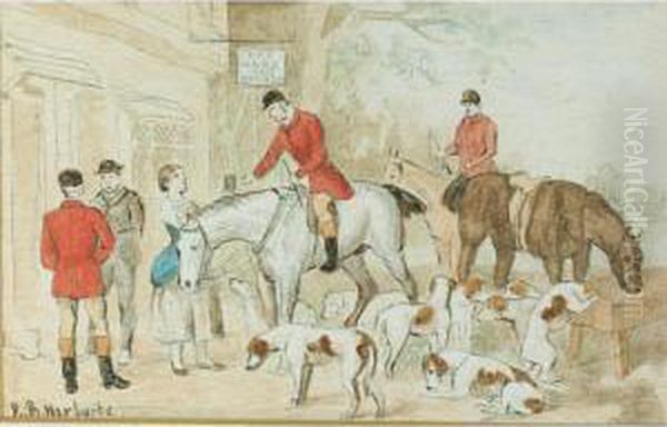 Hunting Vignettes Oil Painting by Edward Benjamin Herberte