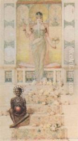 Circe Oil Painting by Albert Herter