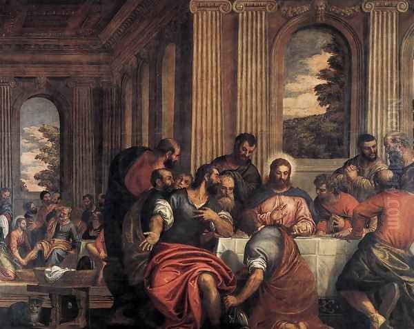 Last Supper Oil Painting by Benedetto Caliari