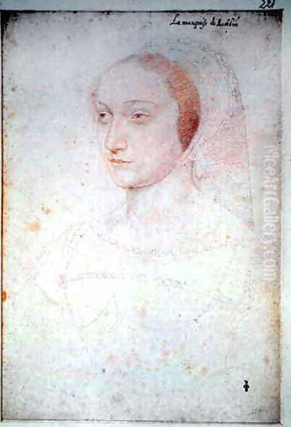Jacqueline de Rohan, marquise de Rothelin (1520-86), c.1535 Oil Painting by (studio of) Clouet