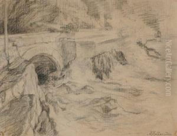 Paesaggio Oil Painting by Alfons Hollaender