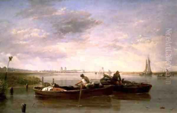 The Thames Below Greenwich, c.1827 Oil Painting by Sir Augustus Wall Callcott