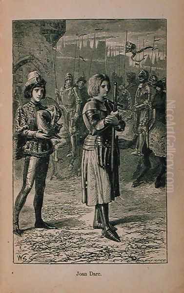 Joan of Arc (c.1412-31) illustration from 'Little Arthur's History of France: From the Earliest Times to the Fall of the Second Empire', 1899 Oil Painting by Lady M. Chalcott