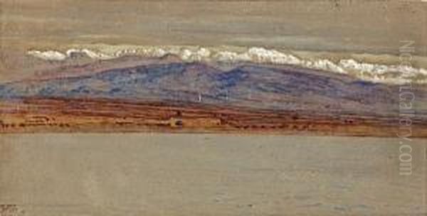 A View Of The Tarsus Mountains From Mersin, Turkey Oil Painting by William Holman Hunt