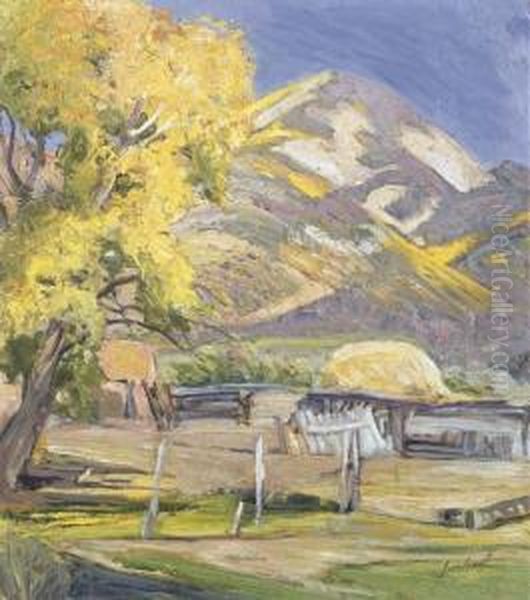 Southwestern Ranch Oil Painting by Joseph A. Imhof