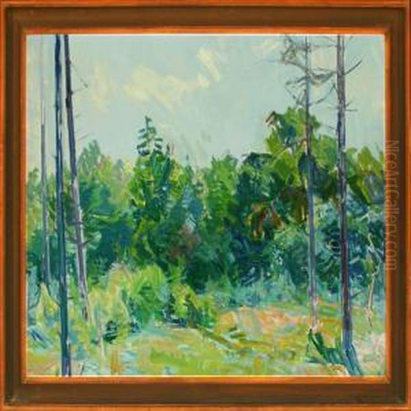 Landscape With Trees Oil Painting by Kraesten Iversen