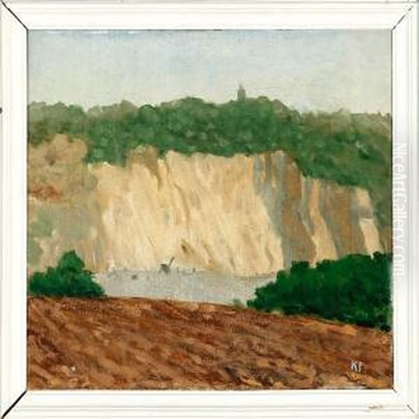 Hammershus Granitequarry, Bornholm Oil Painting by Kraesten Iversen