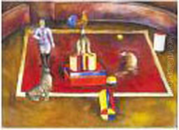 Circo Oil Painting by Maria Izquierdo
