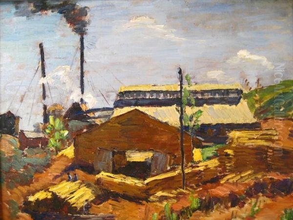 The Lumber Mill Oil Painting by John Wells James