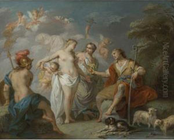 The Judgment Of Paris Oil Painting by Etienne Jeaurat