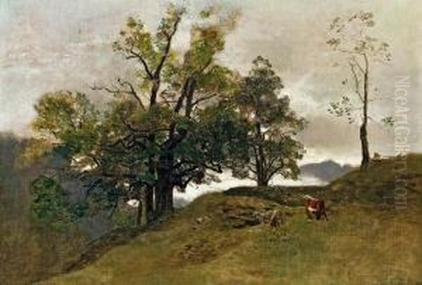 Landschaft Oil Painting by Eugene Jettel