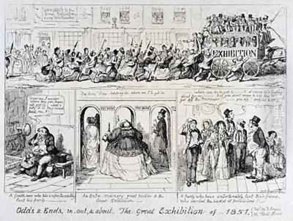 Mayhews Great Exhibition of 1851 Odds and Ends in out and about Oil Painting by George Cruikshank I
