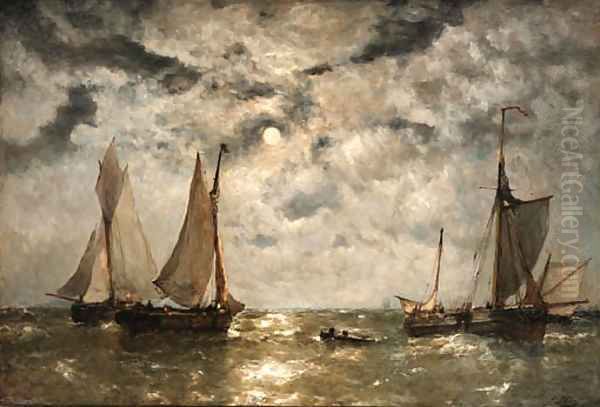 Untitled Oil Painting by Paul-Jean Clays