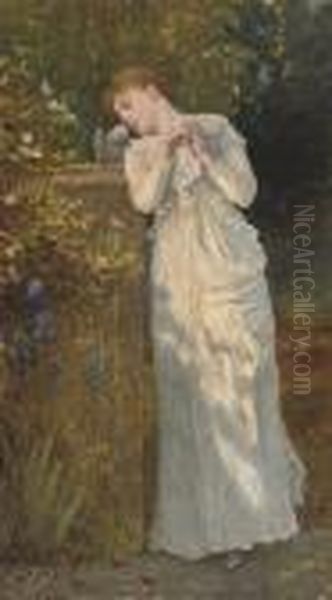 A Symbol Of Love Oil Painting by Edward Killingworth Johnson