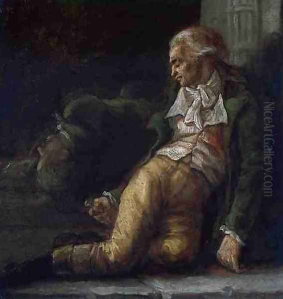 The Death of Goujon, c.1830 Oil Painting by Charles Raymond Chabrillac