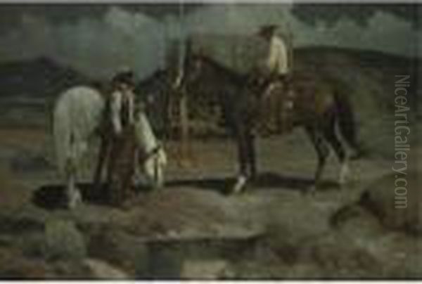 Time To Wake The Cook Oil Painting by Frank Tenney Johnson