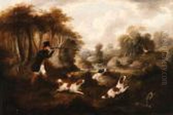 A Gentleman Shooting Oil Painting by Samuel John Egbert Jones