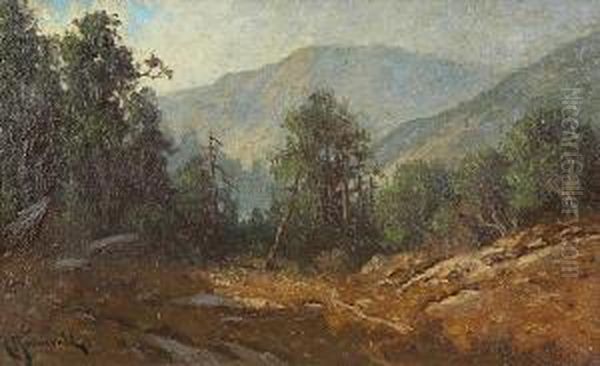 Mendocino County Mountain Landscape Oil Painting by Carl Henrik Jonnevold