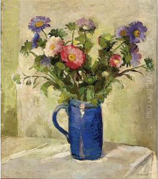 Flower Still Life Oil Painting by Albert Joseph
