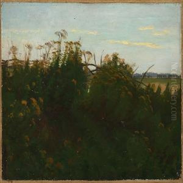 Bushes Oil Painting by Ludvig Kabell