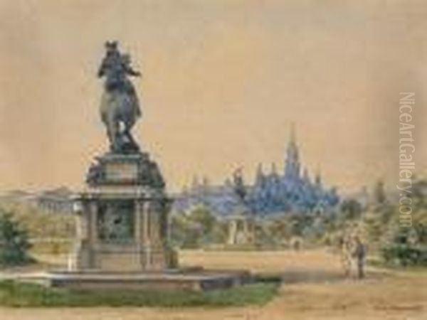 Heldenplatz Mit Blick Aufs Rathaus Oil Painting by Paul Kaspar