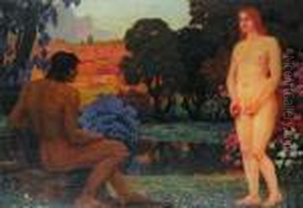 Paradies Oil Painting by Eduard Kasparides