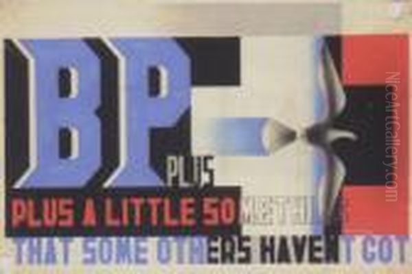 Bp Plus Oil Painting by Edward Mcknight Kauffer