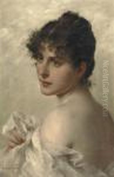 In Contemplation Oil Painting by Conrad Kiesel