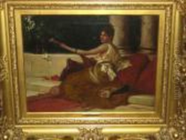 An Eastern Song Oil Painting by Conrad Kiesel