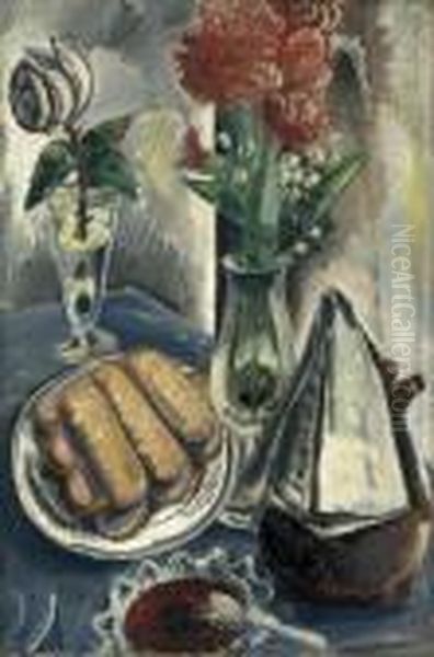 Stilleben Mit Kaffeekanne Oil Painting by Paul Kleinschmidt