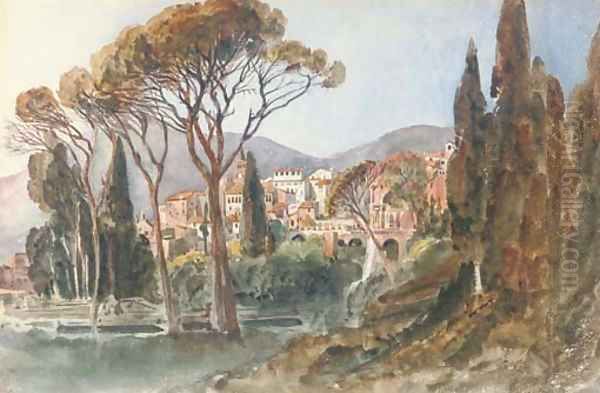 View of Tivoli Oil Painting by Harriet Cheney