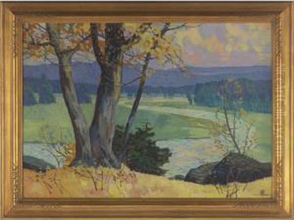 Winding Waters Oil Painting by Carl Rudolph Krafft