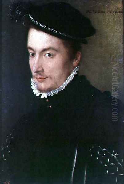 Portrait presumed to be Hercule-Francois de France (1554-84) Duke of Alencon, c.1560 by Francois Clouet