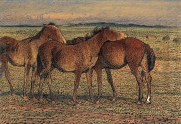 Tre Fol Oil Painting by Nils Kreuger