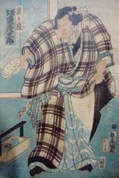 Mezczyzna Zdejmujacy Sandaly Oil Painting by Kunisada