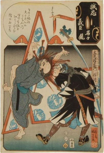 Ronin Series Oil Painting by Kuniyoshi