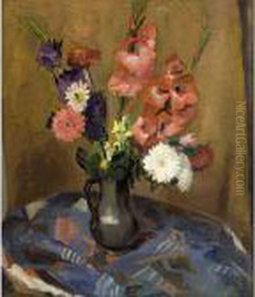 Still Life With Flowers Oil Painting by Harrie Kuyten