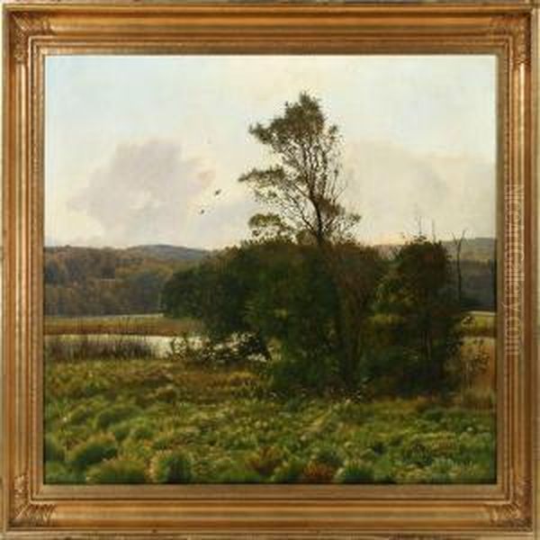 October Afternoon At Himmelbjerget Oil Painting by Vilhelm Peter C. Kyhn