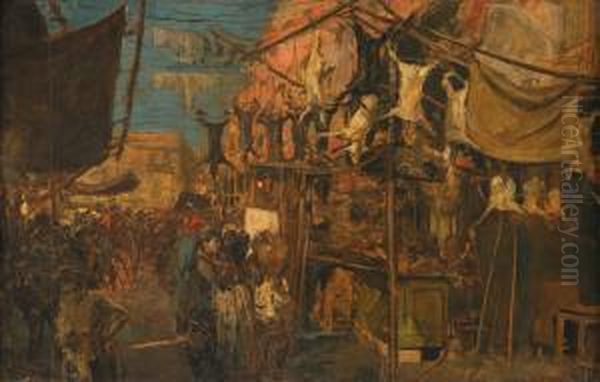 Scene De Marche Oil Painting by Vincenzo La Bella
