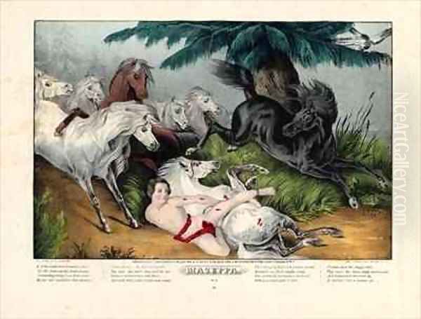 Mazeppa 3 Oil Painting by Nathaniel Currier