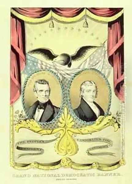 Grand National Democratic Campaign Poster Oil Painting by Currier